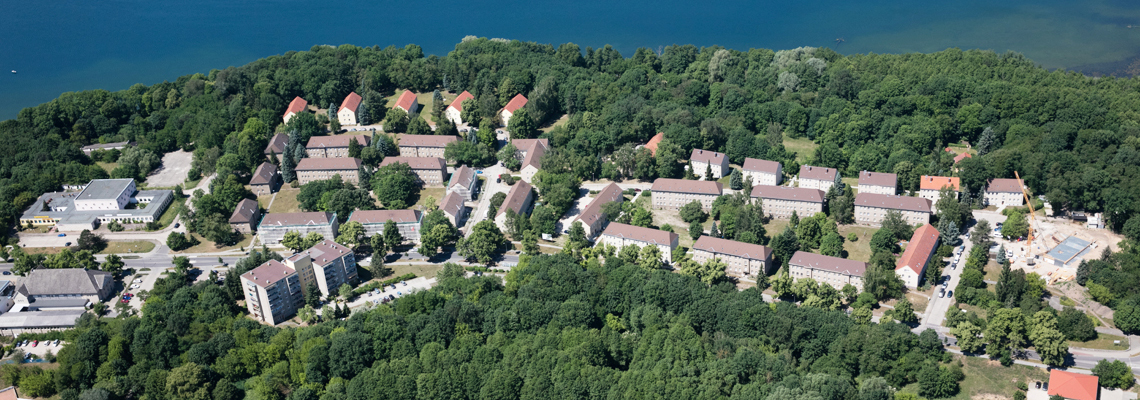 Luftaufnahme vom Wohngebiet "Seehaus-Siedlung" der WBG "Aufbau Strausberg