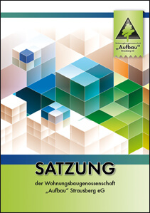 Titelseite der Satzung 2019 der Wohnungsbaugenossenschaft "Aufbau" Strausberg.