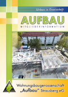Mitgliederzeitung 2/2021: Titelbild mit Rohbau "Quartier am Märchenwald"