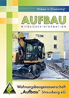 Titelseite der Mitgliederinformation der WBG "Aufbau" Strausberg, Ausgabe 1/2025