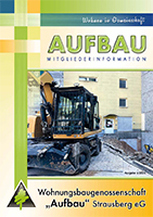Titelbild der Mitgliederinformation der WBG "Aufbau" Strausberg